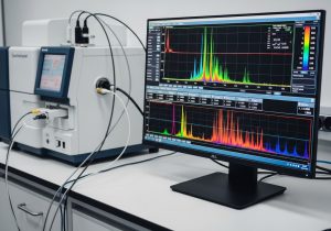 - دستگاه آنالیز quantometer با مانیتور شامل نمودارهای طیف